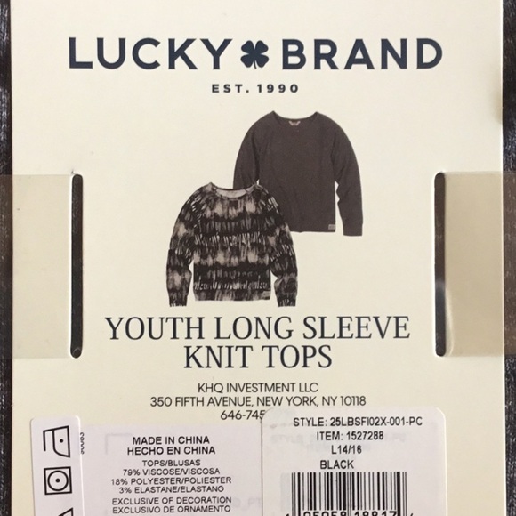 NWT Boundless Lucky Brand 2 piece set long sleeve knit tops Girls 14/16 - Picture 4 of 9